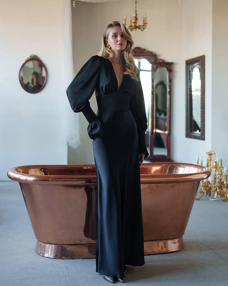 Light Chocolate Full Embroidered Gown - Rent main image 0