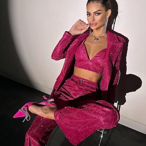 Magic 3/4 Blazer in Hot Pink