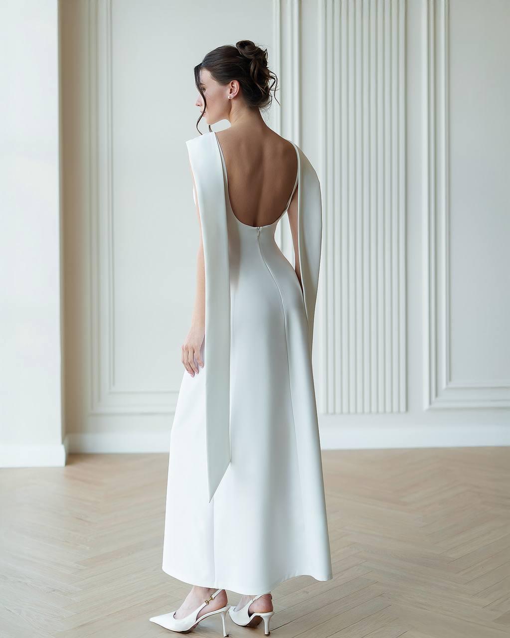 used rehearsal dinner dress With Open Back, Unique Wedding Dress, Simple Wedding Dress, Reception Dress, Wrap Dress, Elopement Dress Size:46 X-Long 3pcs summer girls 8 women's western shirt dress Dress code