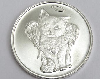 Gettone commemorativo Angel Cat - Argento puro .999, 0,5 once troy