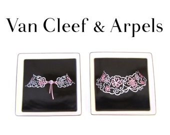 Van Cleef & Arpels Set of 2 Vintage  Vide Poche Jewelry Trays Ring Dishes 4.25"