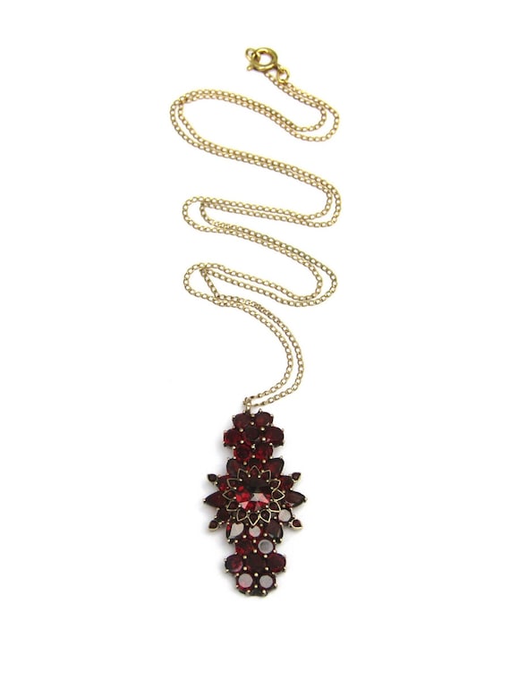 BOHEMIAN GARNET NECKLACE Vintage Antique Bohemian 