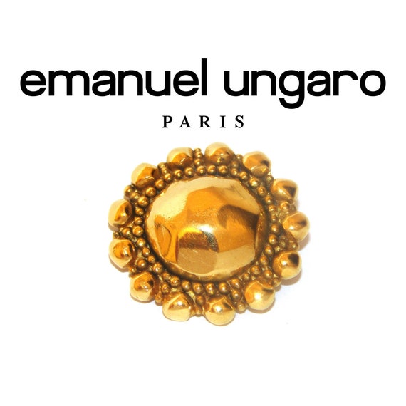 UNGARO PARIS BROOCH Vintage Emanuel Ungaro Gold Pl