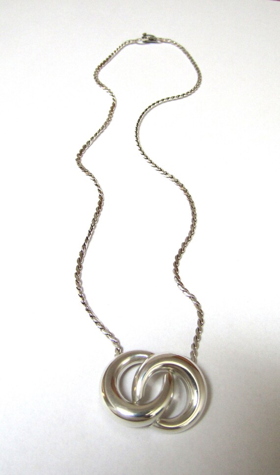 DIOR STERLING NECKLACE Vintage Sterling Silver Ch… - image 5