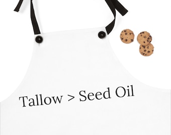 Delantal de sebo con humor culinario: regalos divertidos para chefs, entusiastas de la cocina, decoración de cocina, accesorios para clases de cocina, moda gourmet.