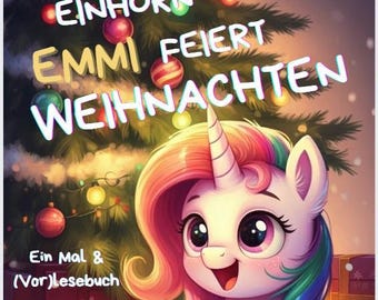Coloring book for children, coloring & reading book, Christmas coloring book, unicorn coloring book,