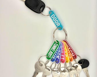 Caravan Camping Camper 3D Printed PLA Slimline Keychain Key Tag