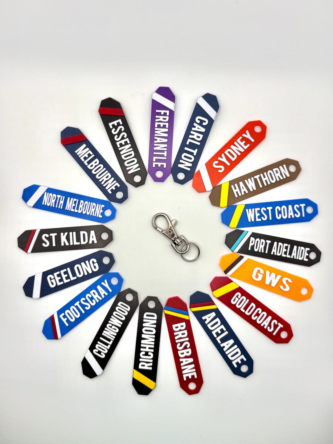 AFL Footy Team 3D Printed PLA Slimline Keychain Key Tag - Etsy