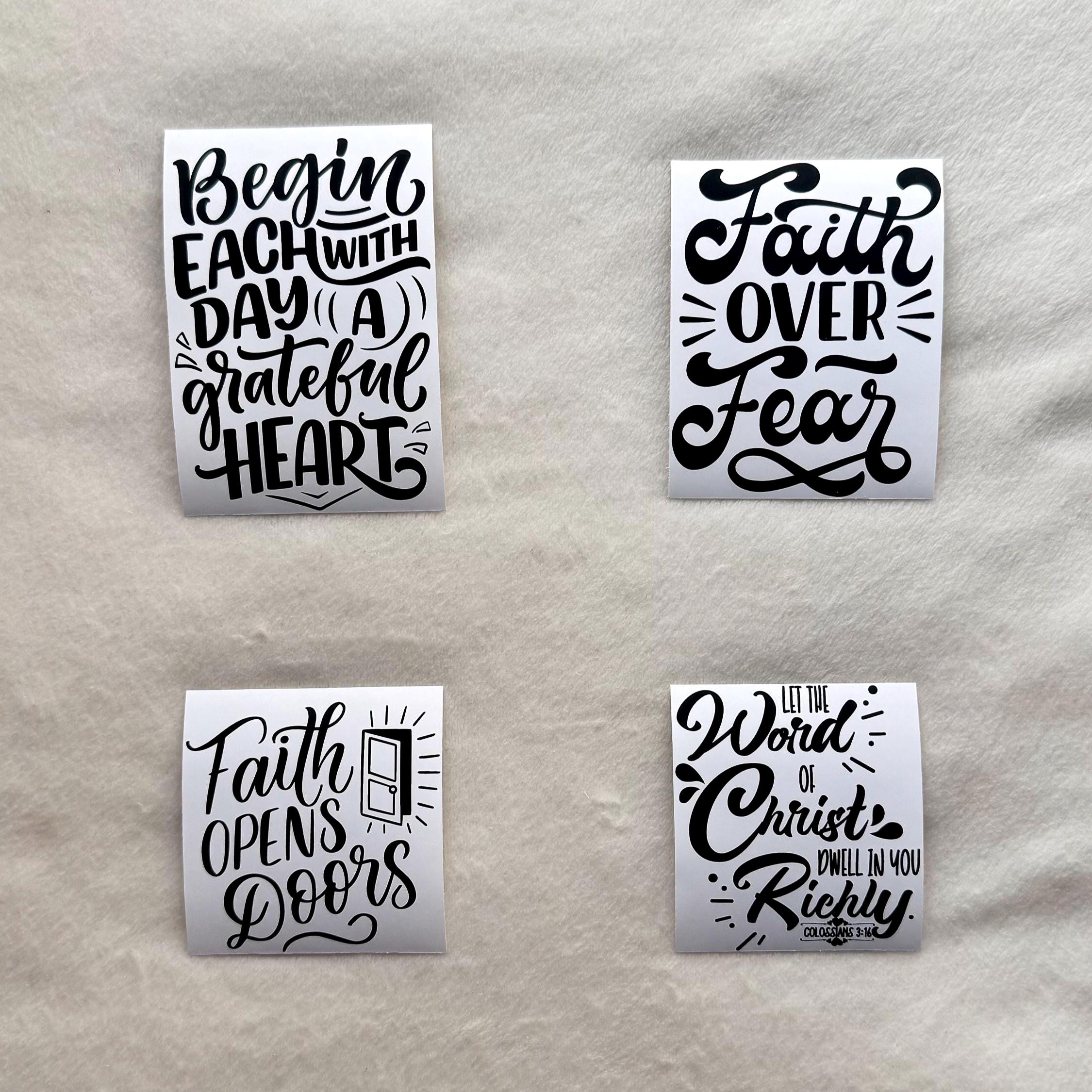 Christian Faith Stickers | Bible Verse Vinyl Stickers - Etsy