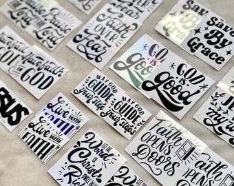 Christian Faith Stickers | Bible Verse Vinyl Stickers