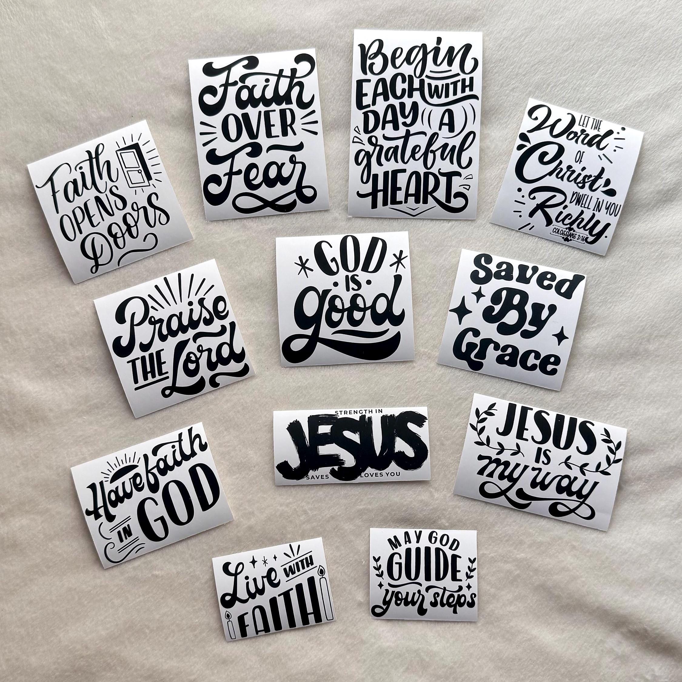 Christian Faith Stickers | Bible Verse Vinyl Stickers - Etsy