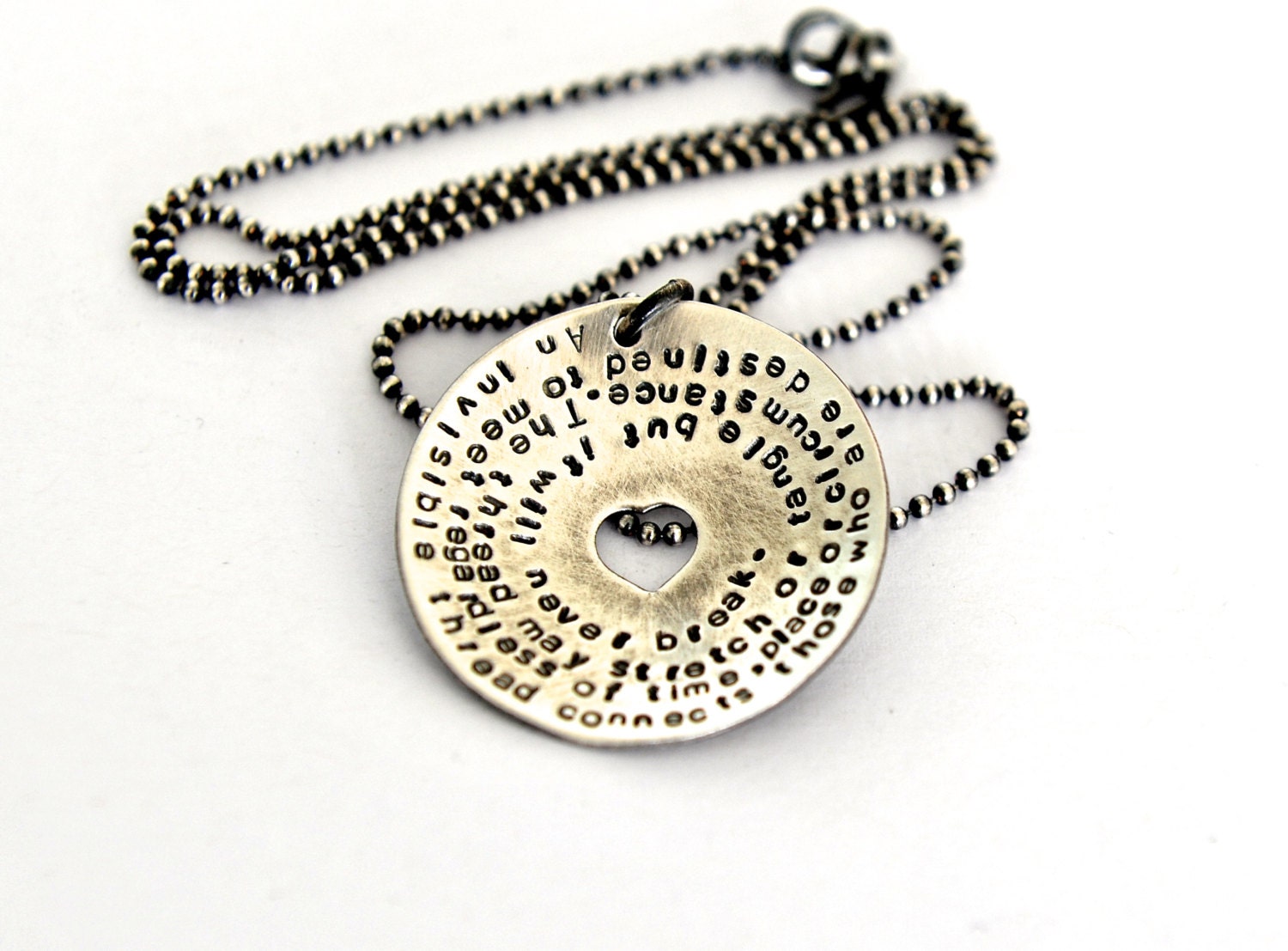 Quote Jewelry Inspiration Quote Necklace Hand Stamped Etsy