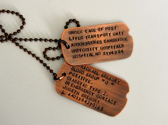 diabetic dog tag necklace