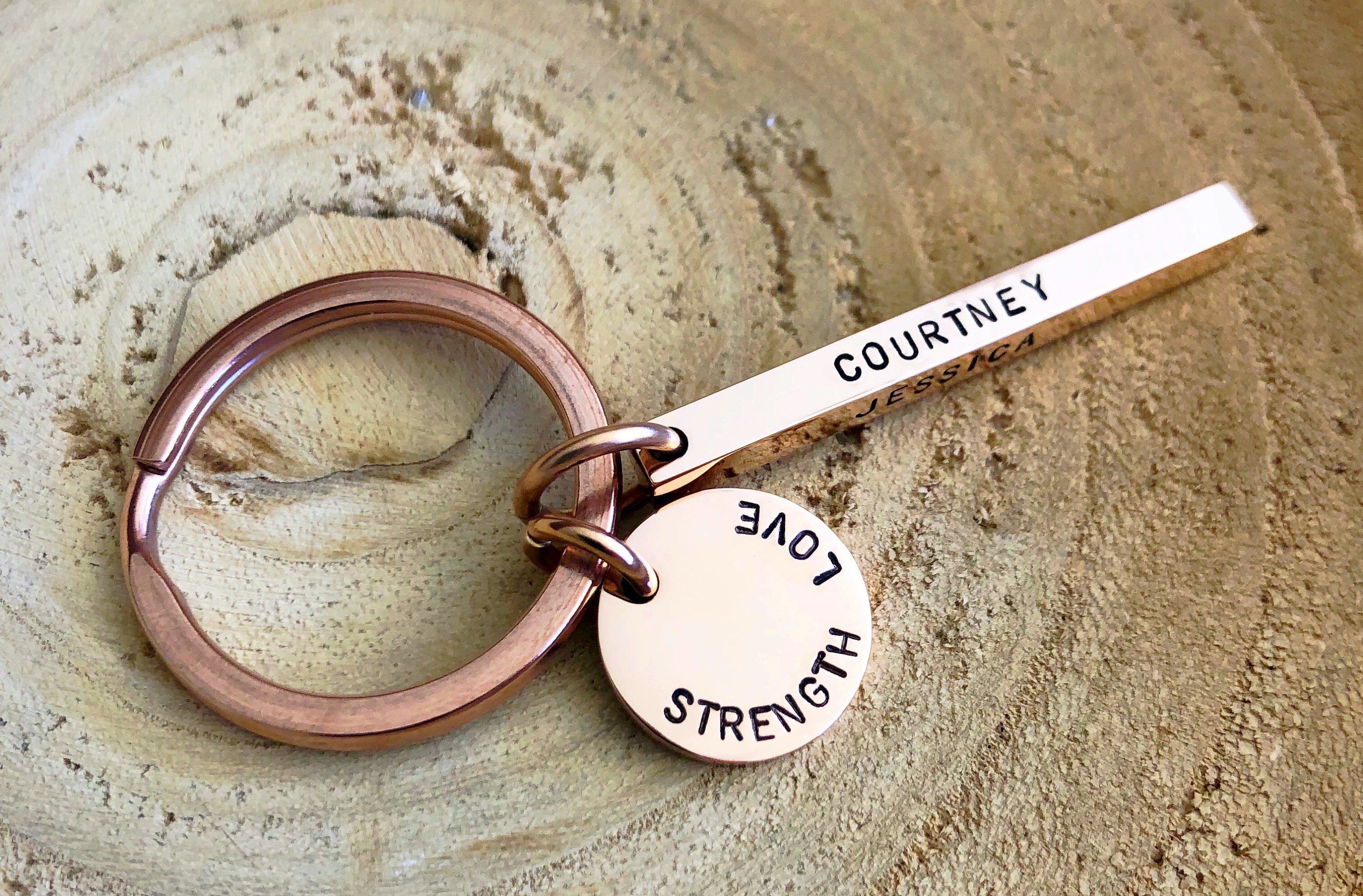 Name Keyring Inspiration Keyring Hand Stamped Keyring Etsy