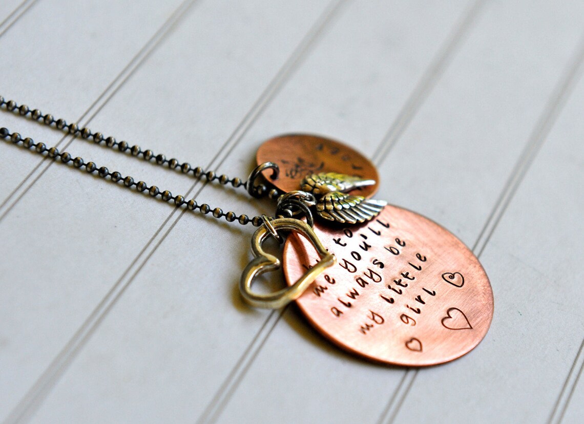 Moeder dochter Citaat Moeders Dag ketting Hand Gestempeld Moeder dochter Citaat Moeders Dag ketting Hand Gestempeld