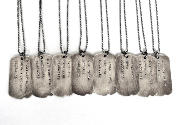 Military Dog Tag Mens Dog Tag Jewelry Quote Necklace Large Dog Tag Necklace Gift for Groomsmen Personalized Gift Gift For Husband