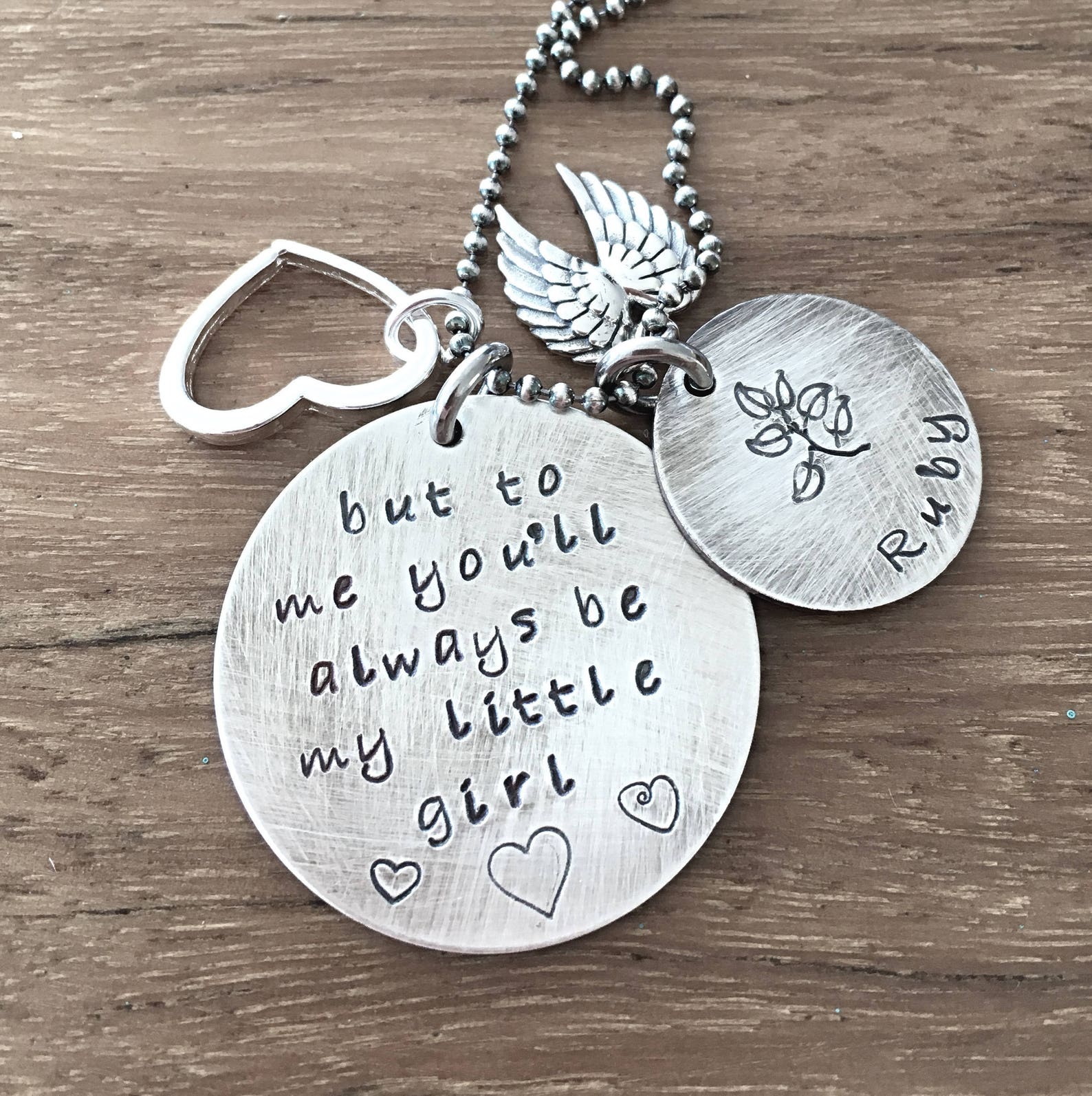 Moeder dochter Citaat Moeders Dag ketting Hand Gestempeld Moeder dochter Citaat Moeders Dag ketting Hand Gestempeld