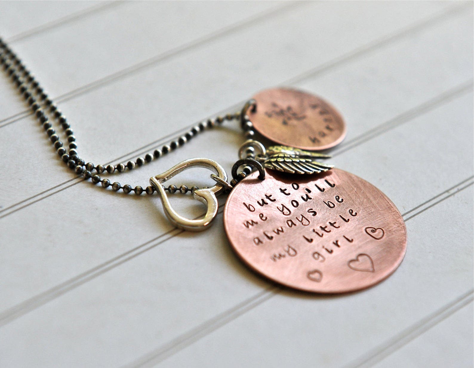 Moeder dochter Citaat Moeders Dag ketting Hand Gestempeld Moeder dochter Citaat Moeders Dag ketting Hand Gestempeld