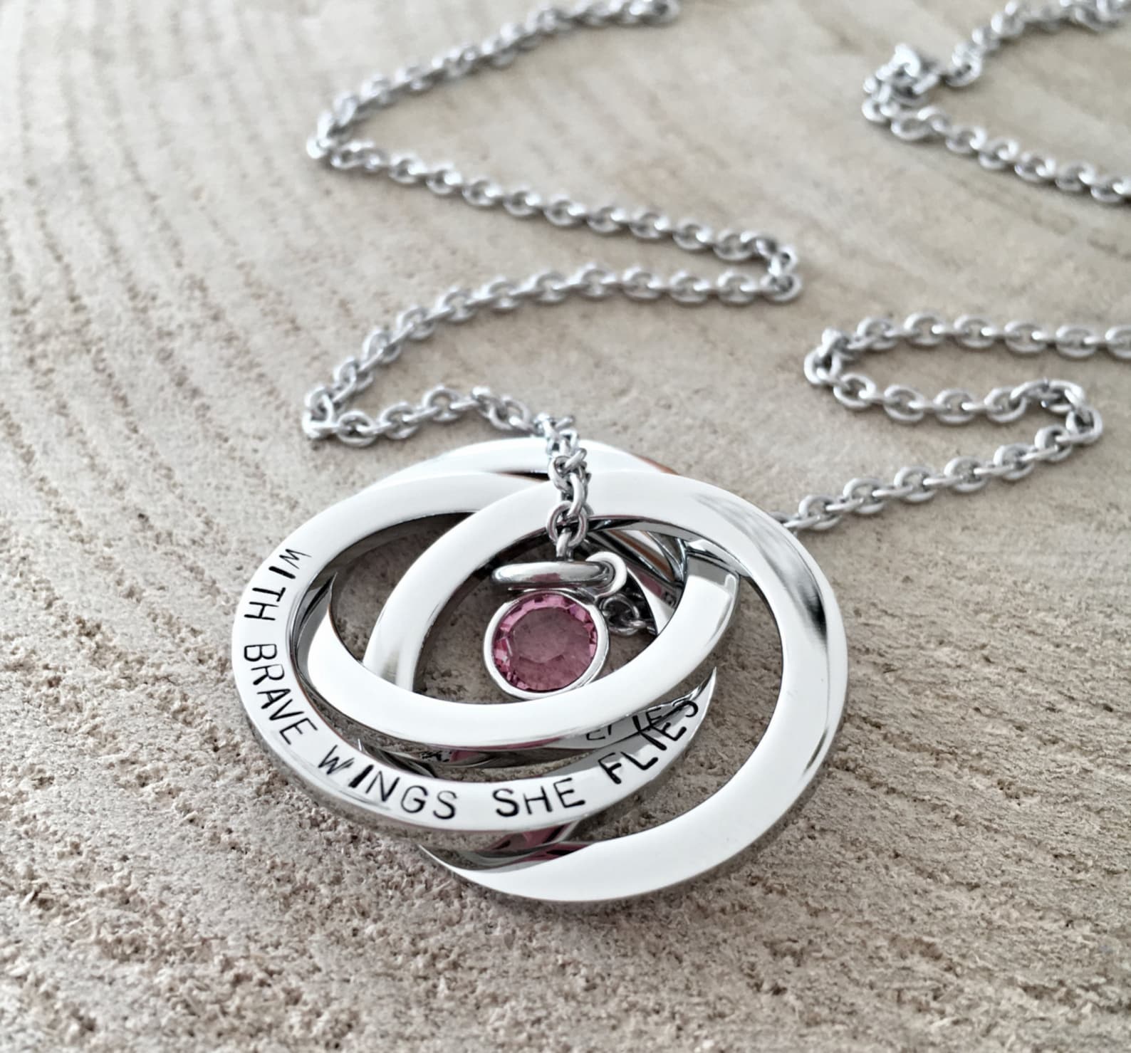 In Memory Hand Stamped Necklace Loss of Loved One Etsy