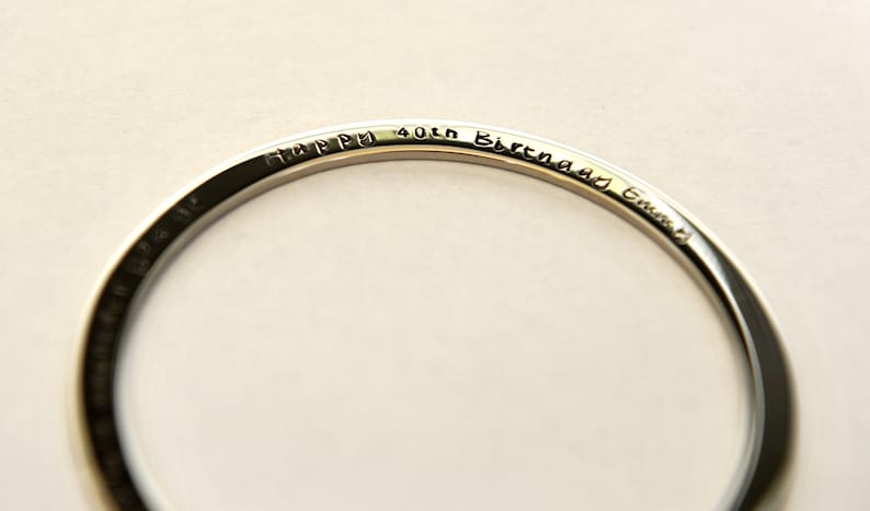Inspirational Quote Jewelry Hand Stamped Bangle Hypo Allergenic Stainless Steel Women Quote Bangle 40th Birthday Gift