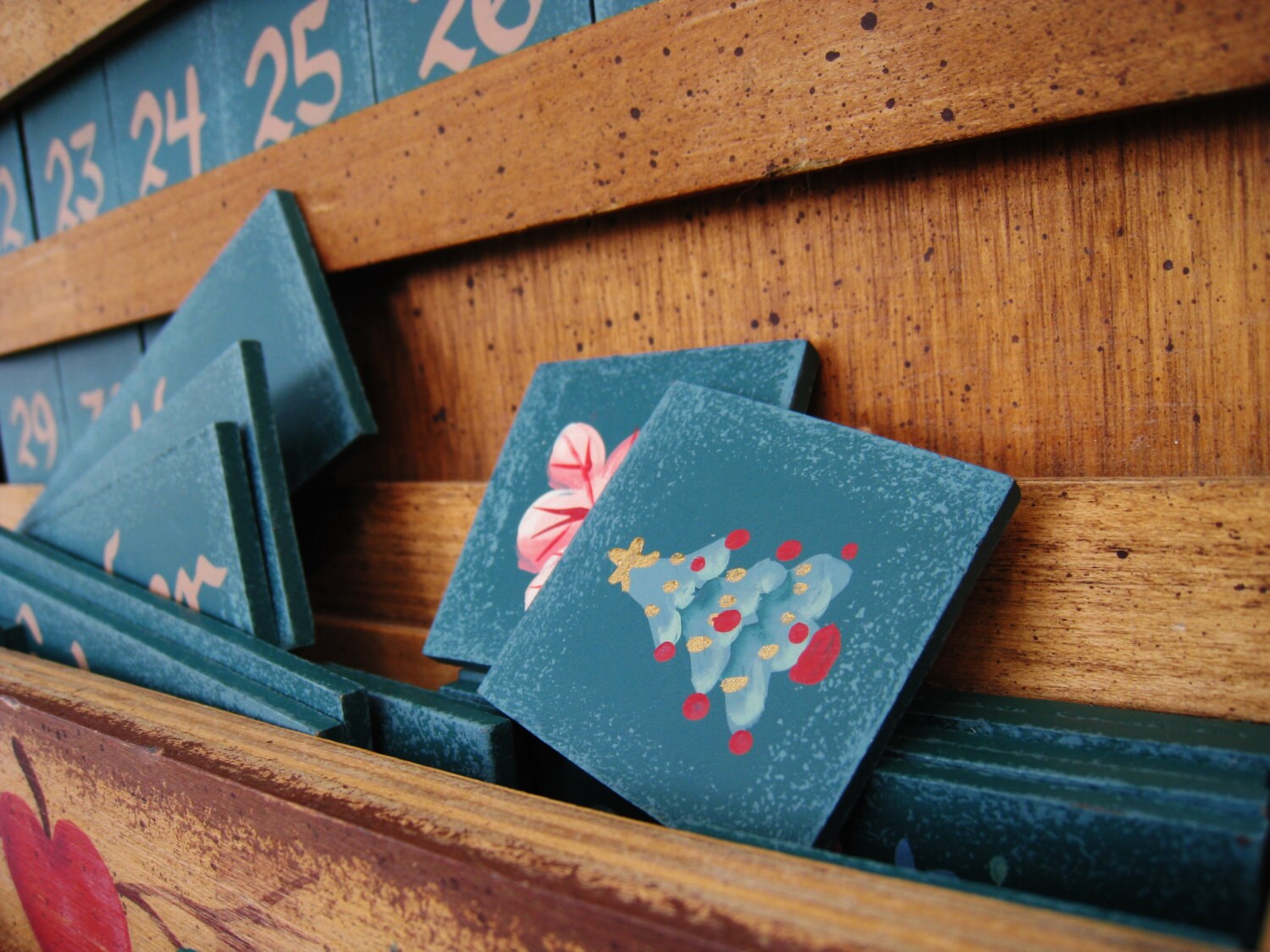 Apple Wooden Perpetual Calendar Kitchen Decor Home and Living Etsy