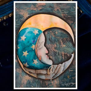 Luna étoilée ~ Carte/Print