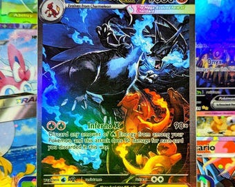 リザードン EXフォーム VMAX ポケモンカード - Etsy 日本