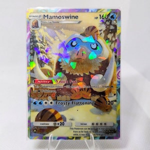 Cartas de Pokémon de alta calidad, proxy, personalizadas, con arte completo, de Mamoswine, para la aplicación Pokémon Pocket TCG, Space Time Smackdown.