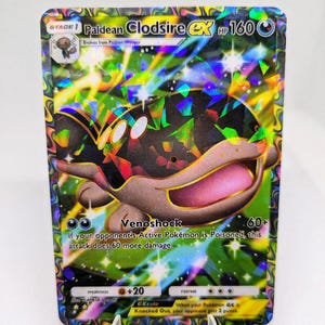 Application de poche pokemon Paldean Clodsire Ex tcg proxy haute qualité carte Pokémon alternative personnalisée art complet ensemble Shining Revelry