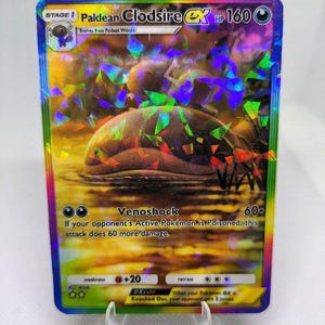 Application de poche pokemon Paldean Clodsire Ex tcg proxy haute qualité carte Pokémon alternative personnalisée art complet ensemble Shining Revelry