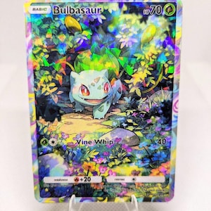 Carta Pokémon Bulbasaur de bolsillo, juego de cartas coleccionables de alta calidad, proxy, personalizada, alternativa genética, Apex.