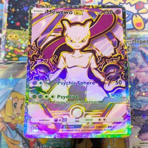 Mewtwo Ex handmade tcg  proxy fan art card  full art Deluxe Pack set