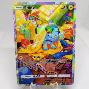 Cartas de Pokémon de alta calidad de la aplicación Pokémon Pocket TCG de Shinx, personalizadas, con arte completo, para el juego Space Time Smackdown.