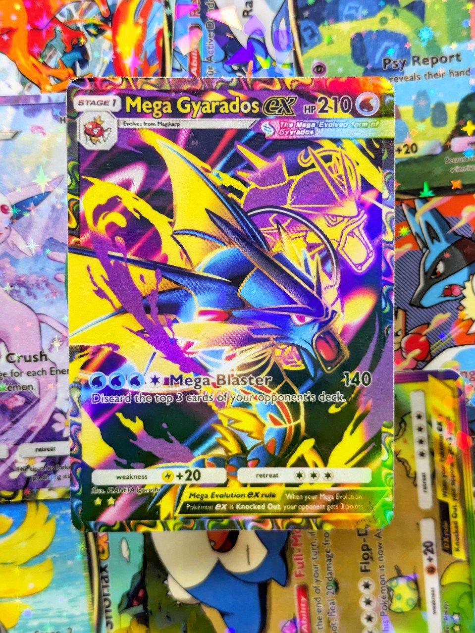 Mega Gyarados EX Handmade Tcg Proxy Fan Art Card Full Art Mega Rising Set -  Etsy, image size:959x1278