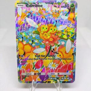 Cartas Pokémon de alta calidad, proxy, personalizadas, con arte completo, de Combee, para la aplicación Pokémon Pocket TCG, Space Time Smackdown