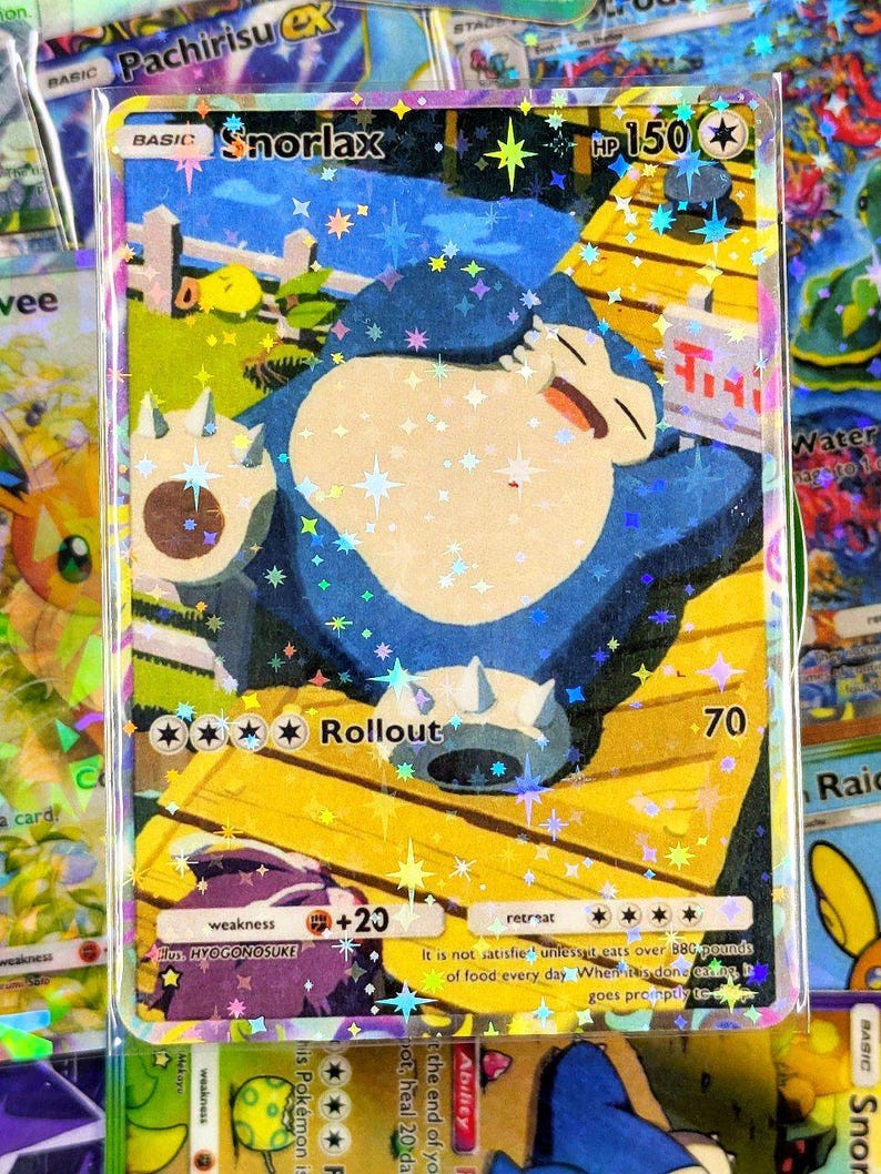 Snorlax Handmade Tcg Proxy Fan Art Card Genetic Apex Set - Etsy Canada