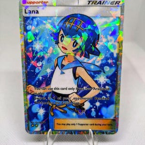 Lana trainer pokemon pocket-app tcg hoge kwaliteit proxy Pokemon-kaart aangepaste alternatieve volledige kunst Celestial Guardians-set