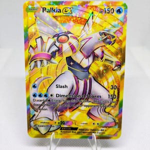 Tarjeta de Pokémon Palkia Ex de alta calidad, proxy, de la aplicación Pokémon Pocket TCG, personalizada, con arte completo, para el juego Space Time Smackdown.