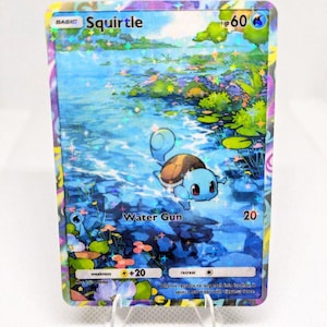 Squirtle pokemon pocket app tcg hoge kwaliteit proxy Pokemon kaart aangepaste alternatieve full art genetische apex set
