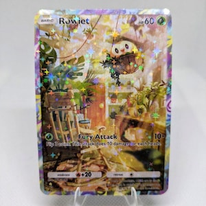 Rowlet pokemon pocket-app tcg hoge kwaliteit proxy Pokemon-kaart aangepaste alternatieve volledige kunst Extradimensionale crisisset