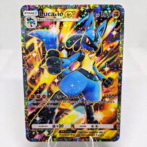 Lucario Ex, application de poche pokemon, carte proxy proxy haute qualité, carte Pokémon, ensemble Shining Revelry, personnalisé