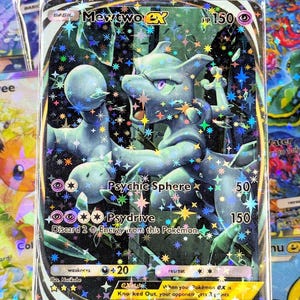 Mewtwo ex handmade tcg  proxy fan art card  full art genetic apex set