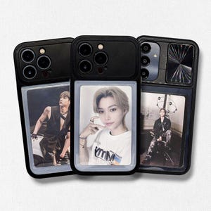 Custodia per telefono K-Pop adatta a tutte le carte collezionabili, alle foto K-Pop e a tutti gli altri TCG per modelli iPhone e Samsung Galaxy