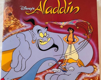 Disney's Aladdin Vintage A Golden Book 1992 1st Edition 1st Printing Collectible Good Condition