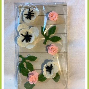 Vilten bloemversieringen 12 stuks Plakboek Woondecoratie DIY Ambachten Bruiloftspapier Kortstondige