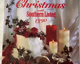 Christmas with Southern Living 1990 Hardcover Vintage Holiday Craft and Cooking with Family