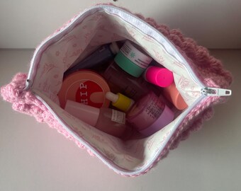 Crochet Makeup Bag l Handmade Bubble Pouch l  Handmade Makeup Bag l Bubble Pouch