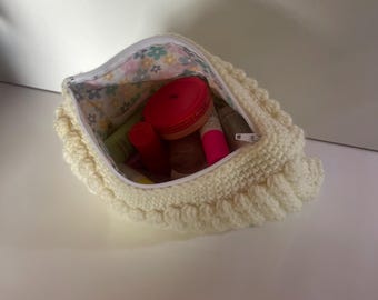 Crochet Makeup Bag l Handmade Bubble Pouch l  Handmade Makeup Bag l Bubble Pouch