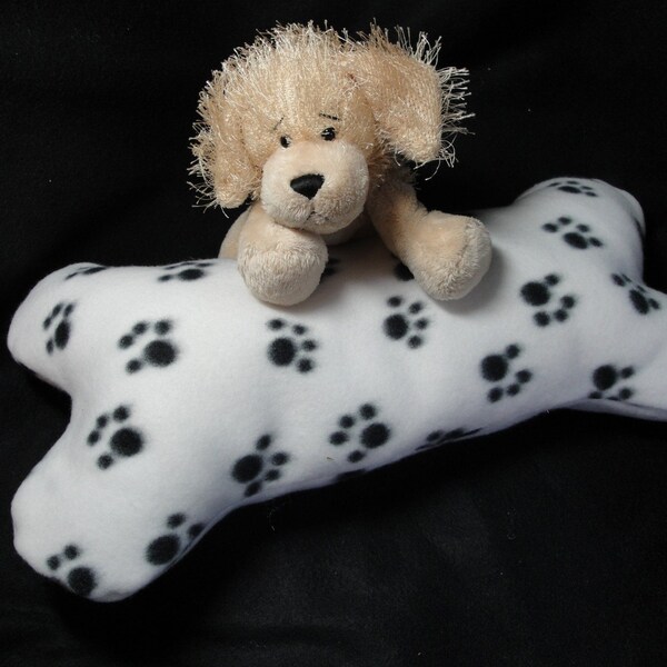 Custom listing  Dog bone pillow, paw print fleece, Back support Pillow, child bedroom decor, dog cushion, custom colors 17 inches