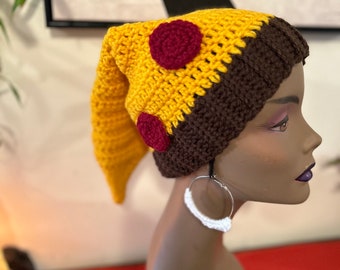 Crochet Pizza Hat, Pizza Slice Crochet Hat, Crochet Hat, Winter Hat, Fun Quirky Accessories